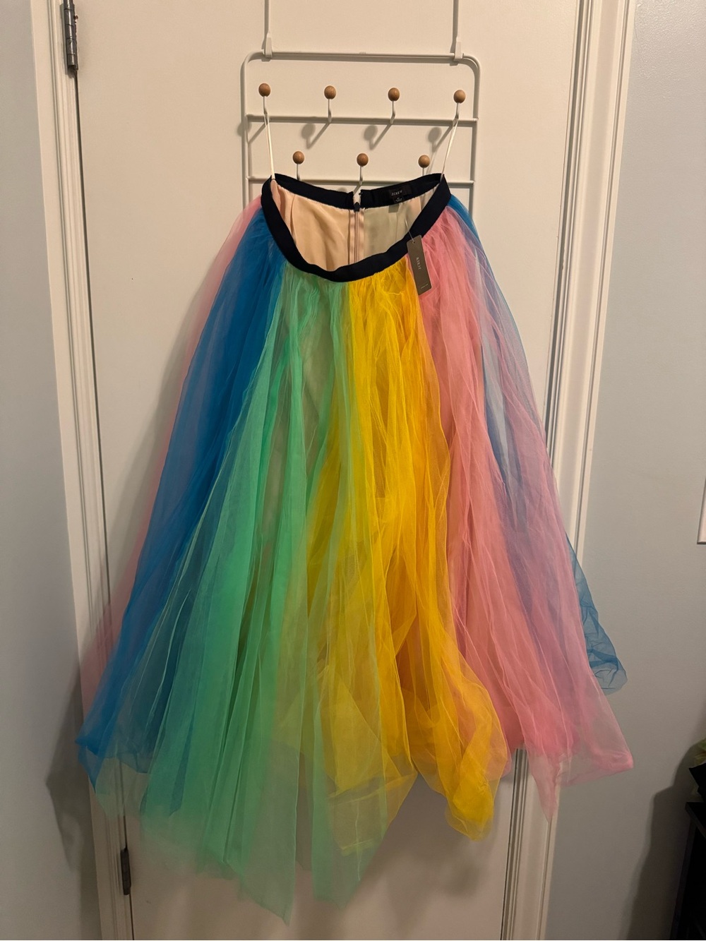 J. Crew Multi-Color Rainbow Tulle Skirt